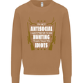 Antisocial I Prefer to Go Hunting Hunter Mens Sweatshirt Jumper Caramel Latte
