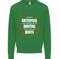 Antisocial I Prefer to Go Hunting Hunter Mens Sweatshirt Jumper Irish Green