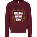 Antisocial I Prefer to Go Hunting Hunter Mens Sweatshirt Jumper Maroon