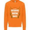 Antisocial I Prefer to Go Hunting Hunter Mens Sweatshirt Jumper Orange