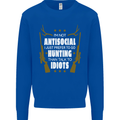 Antisocial I Prefer to Go Hunting Hunter Mens Sweatshirt Jumper Royal Blue