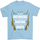 Antisocial I Prefer to Go Hunting Hunter Mens T-Shirt Cotton Gildan Light Blue