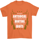 Antisocial I Prefer to Go Hunting Hunter Mens T-Shirt Cotton Gildan Orange