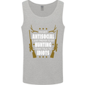 Antisocial I Prefer to Go Hunting Hunter Mens Vest Tank Top Sports Grey