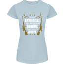Antisocial I Prefer to Go Hunting Hunter Womens Petite Cut T-Shirt Light Blue