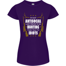 Antisocial I Prefer to Go Hunting Hunter Womens Petite Cut T-Shirt Purple