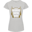 Antisocial I Prefer to Go Hunting Hunter Womens Petite Cut T-Shirt Sports Grey