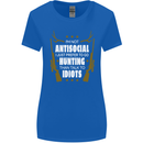 Antisocial I Prefer to Go Hunting Hunter Womens Wider Cut T-Shirt Royal Blue