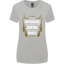 Antisocial I Prefer to Go Hunting Hunter Womens Wider Cut T-Shirt Sports Grey