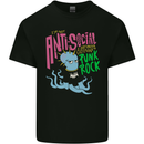 Antisocial Punk Rock Skinhead Octopus Kids T-Shirt Childrens Black