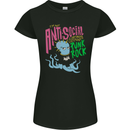 Antisocial Punk Rock Skinhead Octopus Womens Petite Cut T-Shirt Black