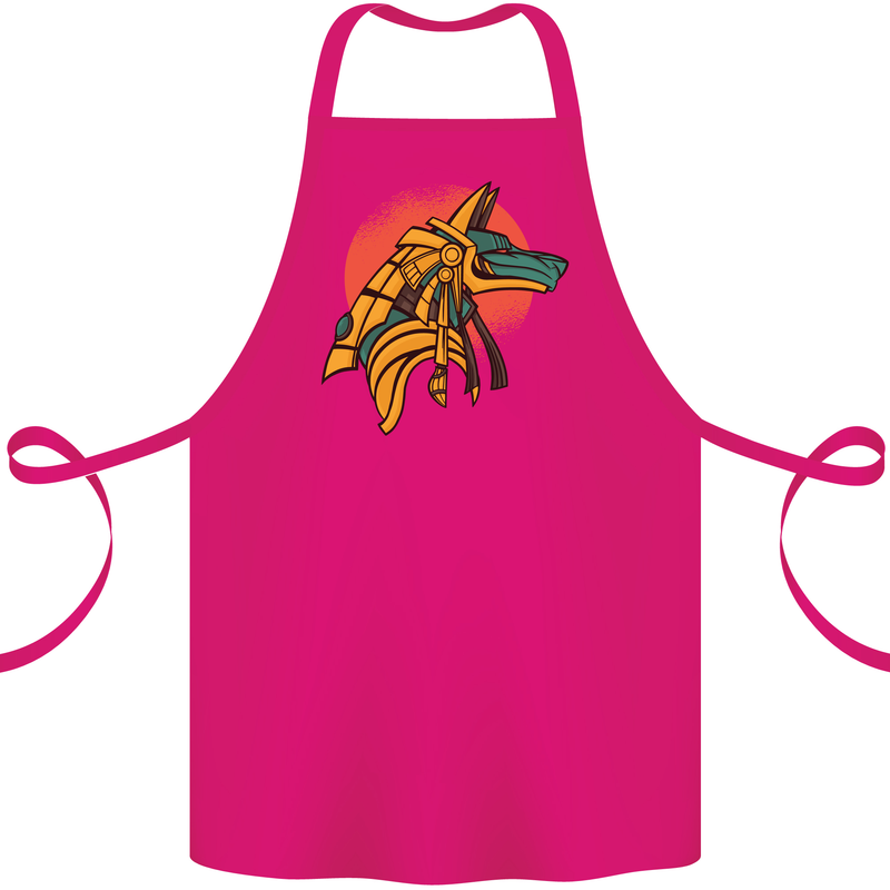 Anubis Ancient Egypt Egyption God Mythology Cotton Apron 100% Organic Pink