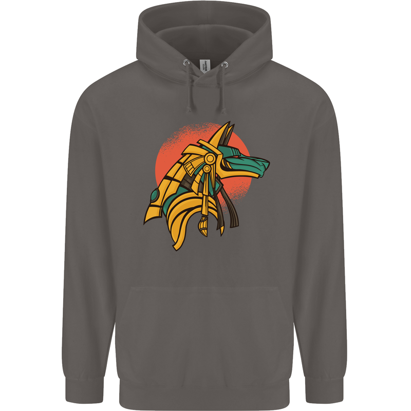 Anubis Ancient Egypt Egyption God Mythology Mens 80% Cotton Hoodie Charcoal