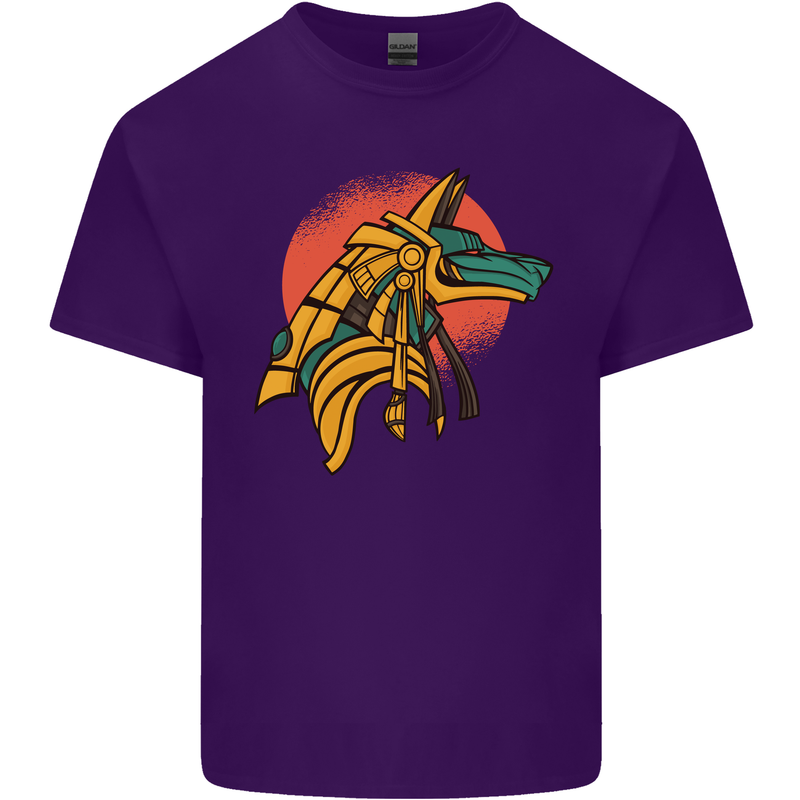 Anubis Ancient Egypt Egyption God Mythology Mens Cotton T-Shirt Tee Top Purple