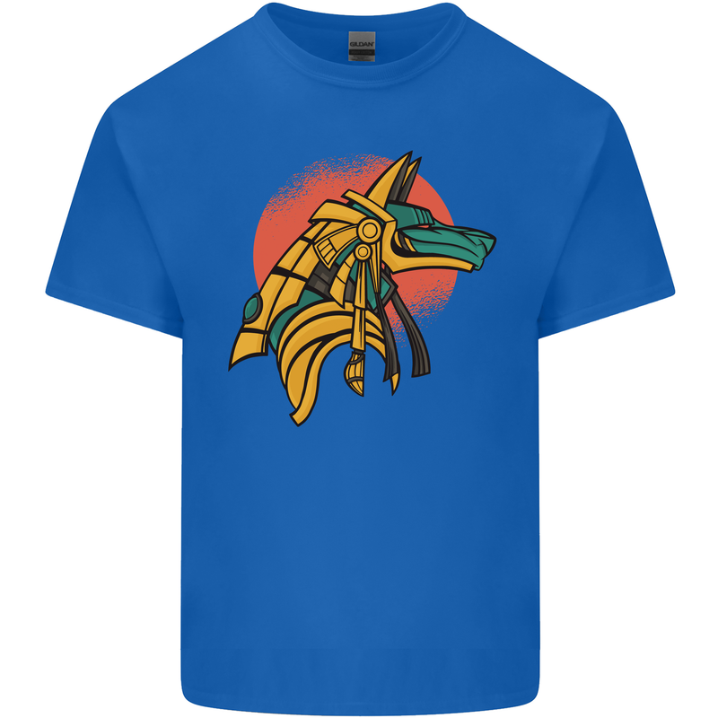 Anubis Ancient Egypt Egyption God Mythology Mens Cotton T-Shirt Tee Top Royal Blue
