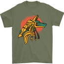 Anubis Ancient Egypt Egyption God Mythology Mens T-Shirt Cotton Gildan Military Green