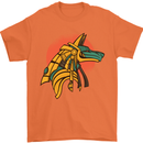 Anubis Ancient Egypt Egyption God Mythology Mens T-Shirt Cotton Gildan Orange