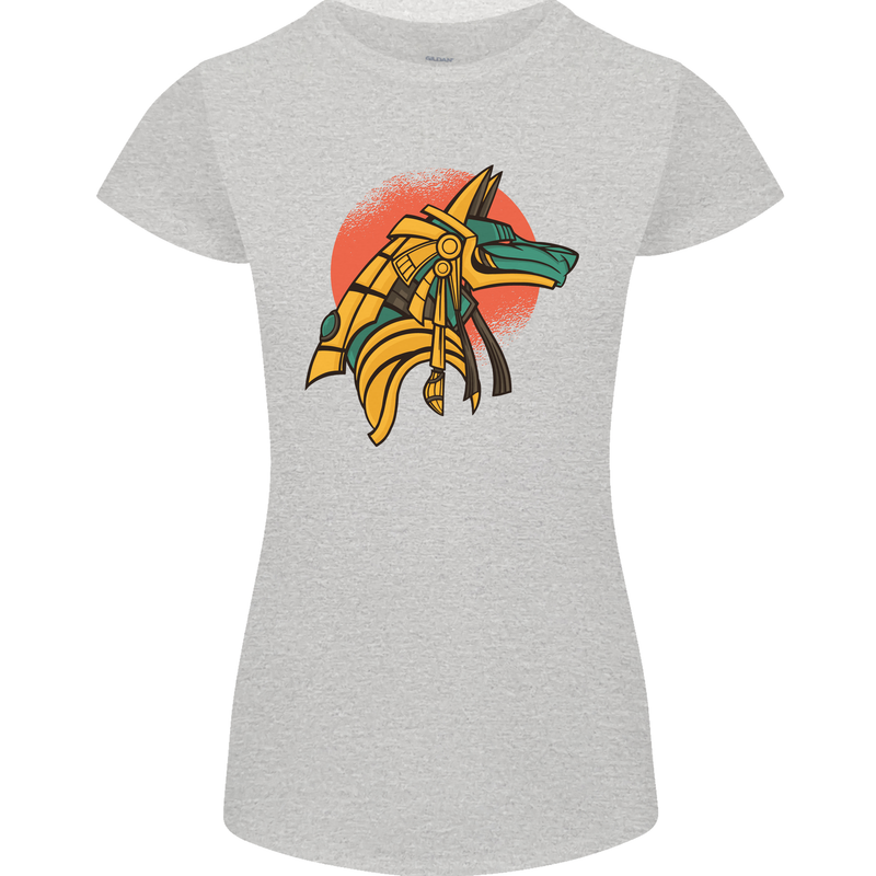 Anubis Ancient Egypt Egyption God Mythology Womens Petite Cut T-Shirt Sports Grey
