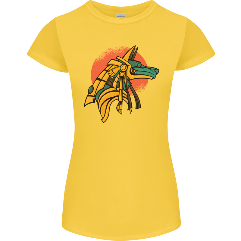 Anubis Ancient Egypt Egyption God Mythology Womens Petite Cut T-Shirt Yellow