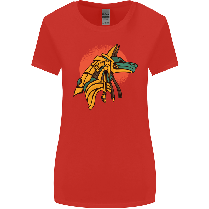 Anubis Ancient Egypt Egyption God Mythology Womens Wider Cut T-Shirt Red