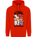 Anything That Farts Funny Vegan Vegetarian Childrens Kids Hoodie Bright Red