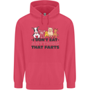 Anything That Farts Funny Vegan Vegetarian Childrens Kids Hoodie Heliconia