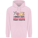 Anything That Farts Funny Vegan Vegetarian Childrens Kids Hoodie Light Pink