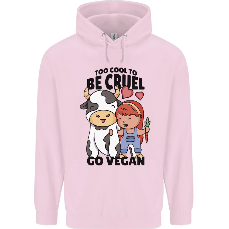Anything That Farts Funny Vegan Vegetarian Childrens Kids Hoodie Light Pink