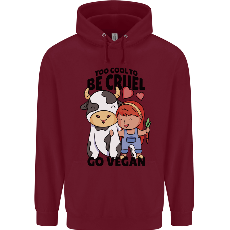 Anything That Farts Funny Vegan Vegetarian Childrens Kids Hoodie Maroon