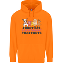 Anything That Farts Funny Vegan Vegetarian Childrens Kids Hoodie Orange