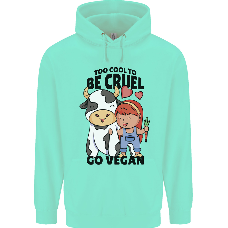 Anything That Farts Funny Vegan Vegetarian Childrens Kids Hoodie Peppermint