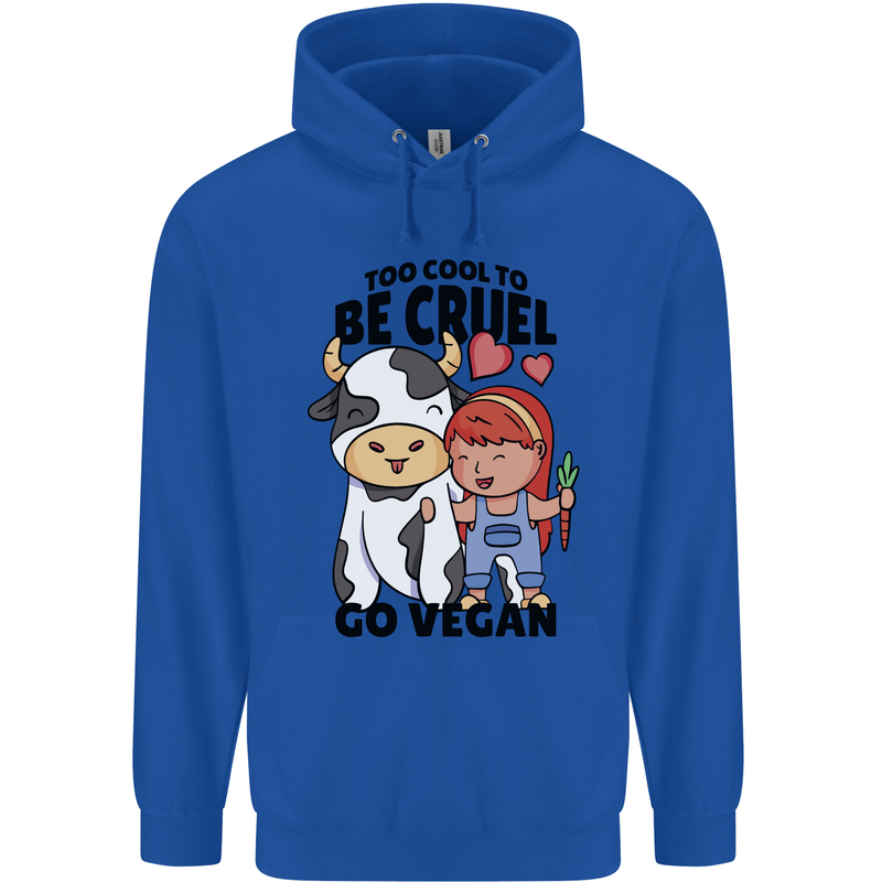 Anything That Farts Funny Vegan Vegetarian Childrens Kids Hoodie Royal Blue