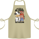 Anything That Farts Funny Vegan Vegetarian Cotton Apron 100% Organic Khaki