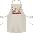 Anything That Farts Funny Vegan Vegetarian Cotton Apron 100% Organic Natural