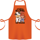 Anything That Farts Funny Vegan Vegetarian Cotton Apron 100% Organic Orange