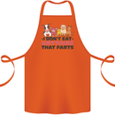 Anything That Farts Funny Vegan Vegetarian Cotton Apron 100% Organic Orange
