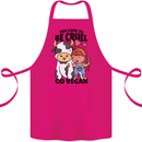 Anything That Farts Funny Vegan Vegetarian Cotton Apron 100% Organic Pink