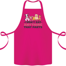 Anything That Farts Funny Vegan Vegetarian Cotton Apron 100% Organic Pink