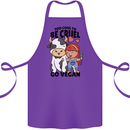 Anything That Farts Funny Vegan Vegetarian Cotton Apron 100% Organic Purple