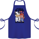 Anything That Farts Funny Vegan Vegetarian Cotton Apron 100% Organic Royal Blue