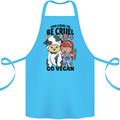 Anything That Farts Funny Vegan Vegetarian Cotton Apron 100% Organic Turquoise