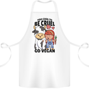 Anything That Farts Funny Vegan Vegetarian Cotton Apron 100% Organic White