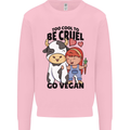 Anything That Farts Funny Vegan Vegetarian Kids Sweatshirt Jumper Light Pink