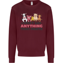 Anything That Farts Funny Vegan Vegetarian Kids Sweatshirt Jumper Maroon