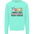 Anything That Farts Funny Vegan Vegetarian Kids Sweatshirt Jumper Peppermint