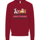 Anything That Farts Funny Vegan Vegetarian Kids Sweatshirt Jumper Red