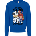 Anything That Farts Funny Vegan Vegetarian Kids Sweatshirt Jumper Royal Blue