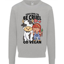 Anything That Farts Funny Vegan Vegetarian Kids Sweatshirt Jumper Sports Grey