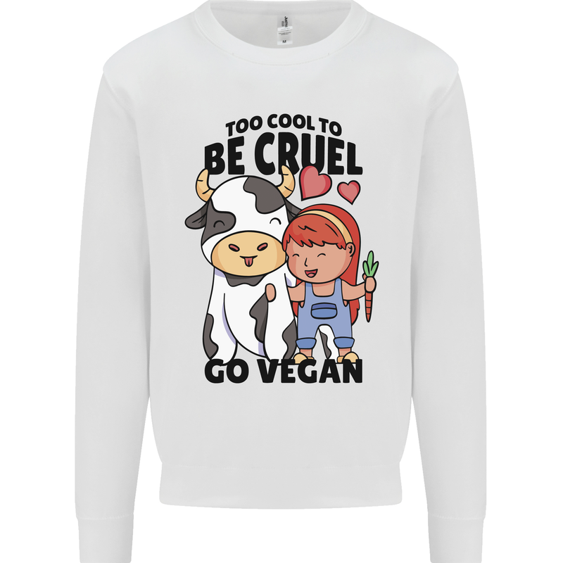 Anything That Farts Funny Vegan Vegetarian Kids Sweatshirt Jumper White