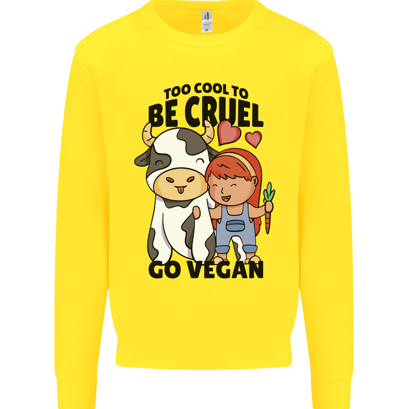 Anything That Farts Funny Vegan Vegetarian Kids Sweatshirt Jumper Yellow